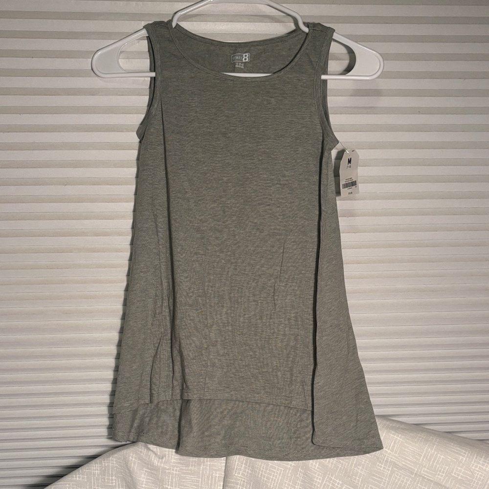 Crazy 8 Light Gray Sleeveless Top NWT
